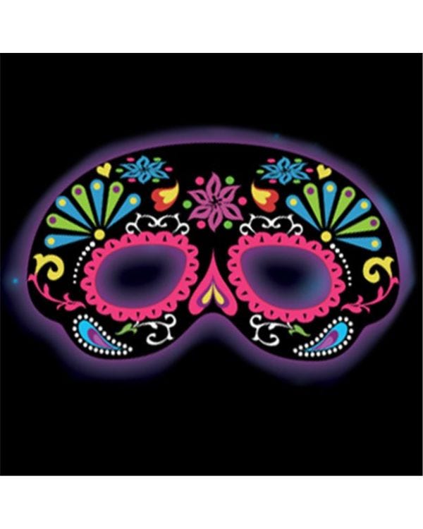 Black Ornamental Glow Stick Mask - 19cm