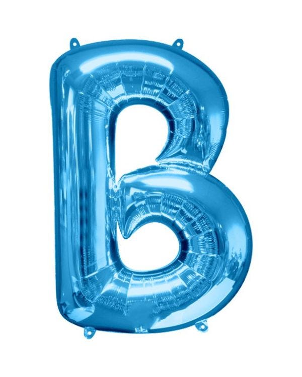 Blue Letter B Balloon - 34&quot; Foil