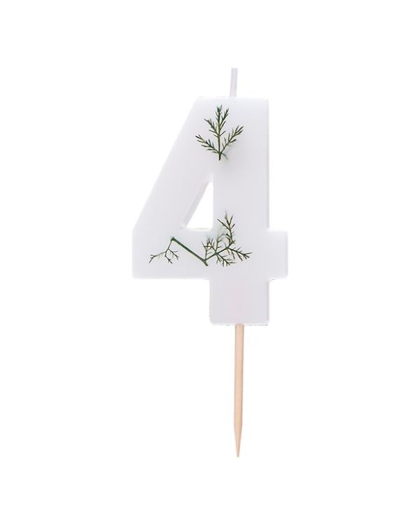 Number 4 Leaf Foliage Candle