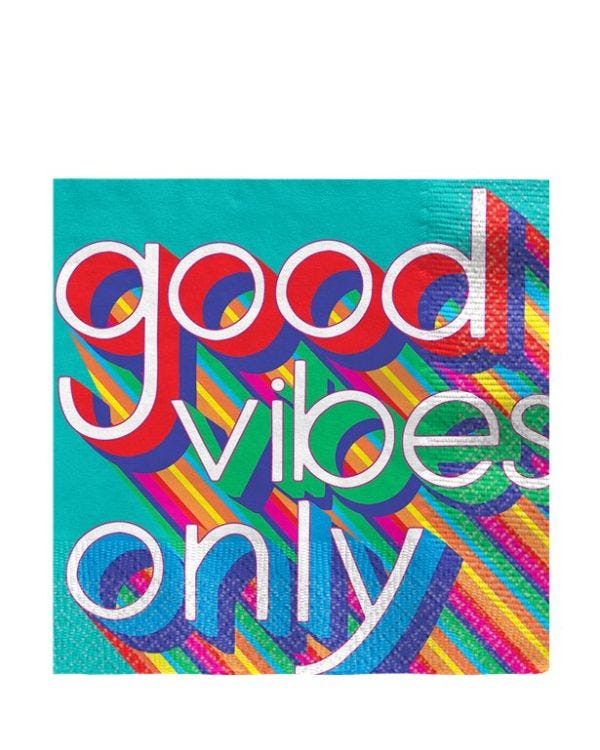 Good Vibes Luncheon Napkins - 33cm (16pk)