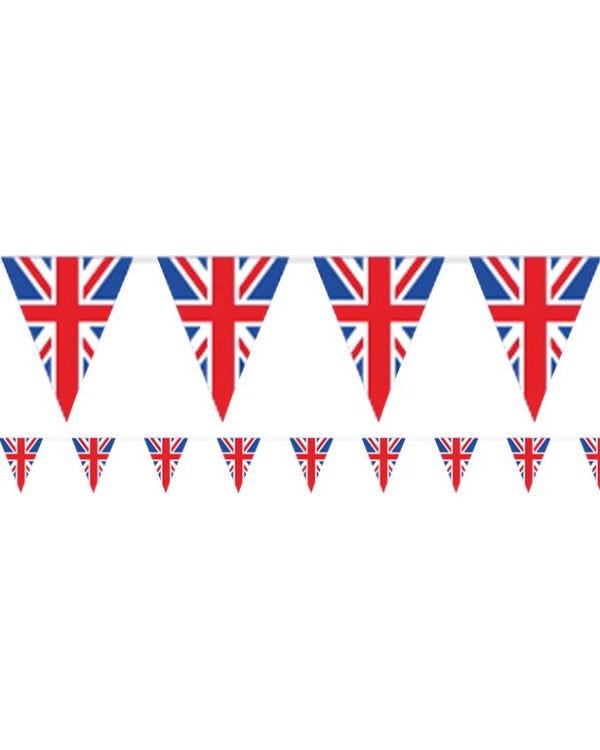 Union Jack Pennant Paper Bunting - 10m