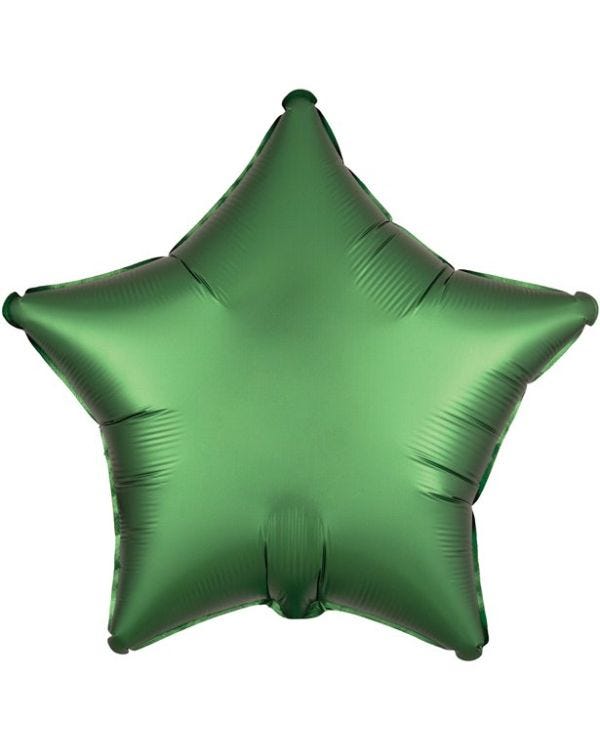 Emerald Green Satin Luxe Star Balloon - 18&quot; Foil