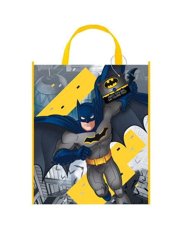 Batman Plastic Tote Bag - 33cm x 28cm