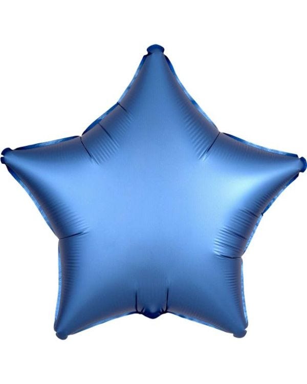 Azure Satin Luxe Star Foil Balloon - 18&quot; unpackaged