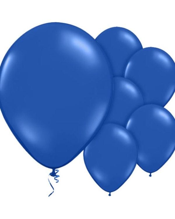 Evening Blue Plain Balloons - 12&quot; Latex (10pk)