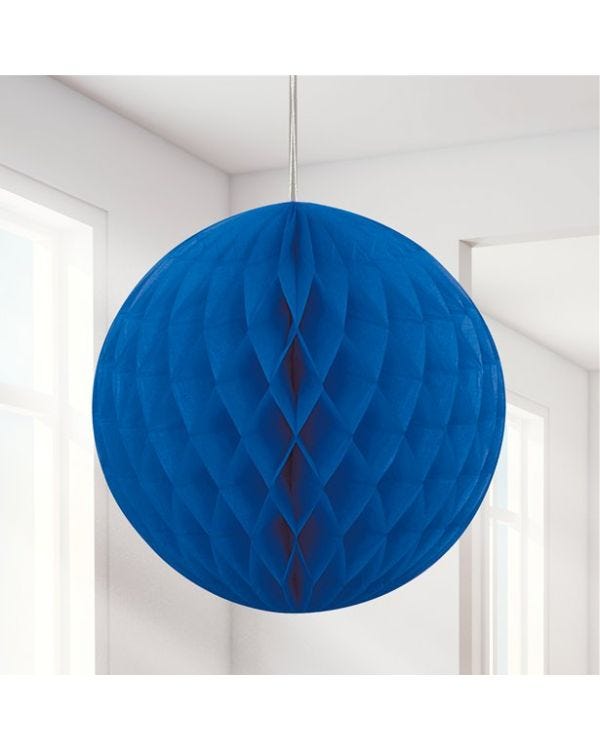Royal Blue Honeycomb Ball Decoration - 20cm