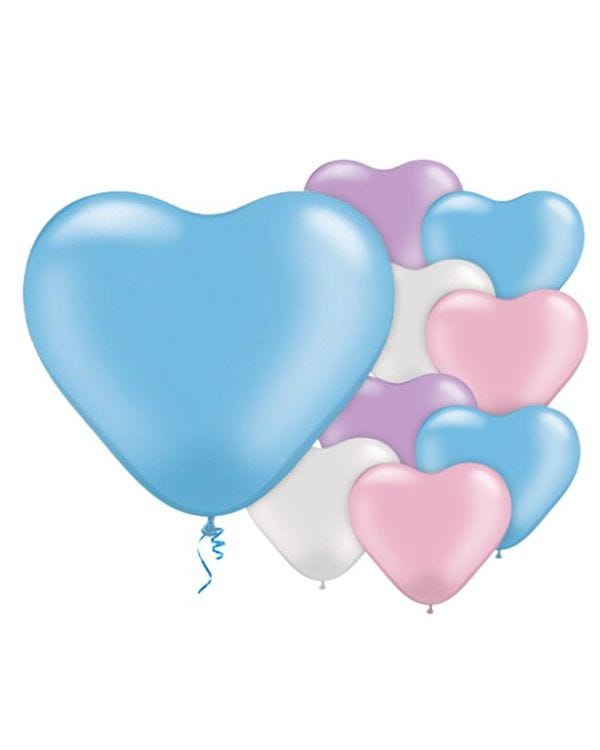 Heart Pearl Assorted Balloons - 6&quot; Latex (100pk)