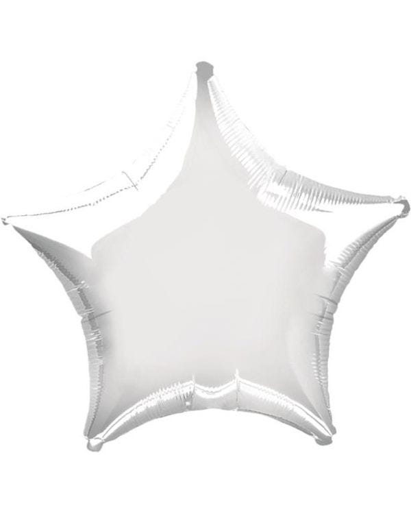 White Star Balloon - 19&quot; Foil - Unpackaged