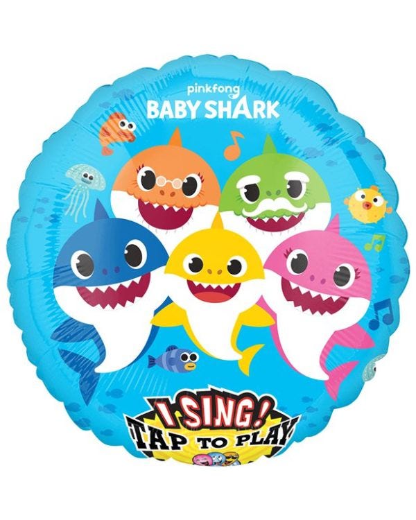 Baby Shark Tap To Sing Foil Balloon - 28&quot;