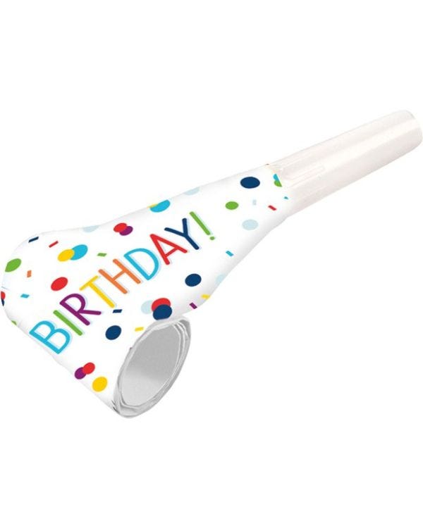 Confetti Birthday Noisemaker Blowouts (8pk)