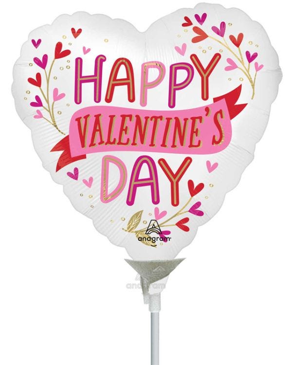 Happy Valentine&#039;s Day Botanical Mini Aifilled Balloon