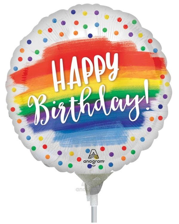 Happy Birthday Dots Mini Airfilled Balloon