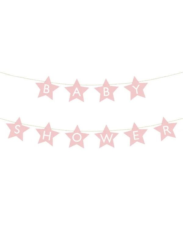 Pink Baby Shower Paper Banner - 3m