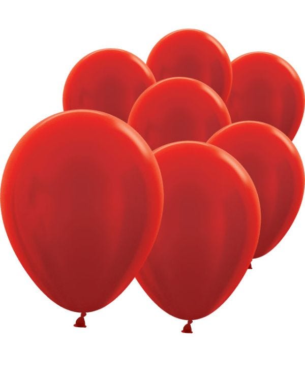 Red Metallic Mini Balloons - 5&quot; Latex (100pk)