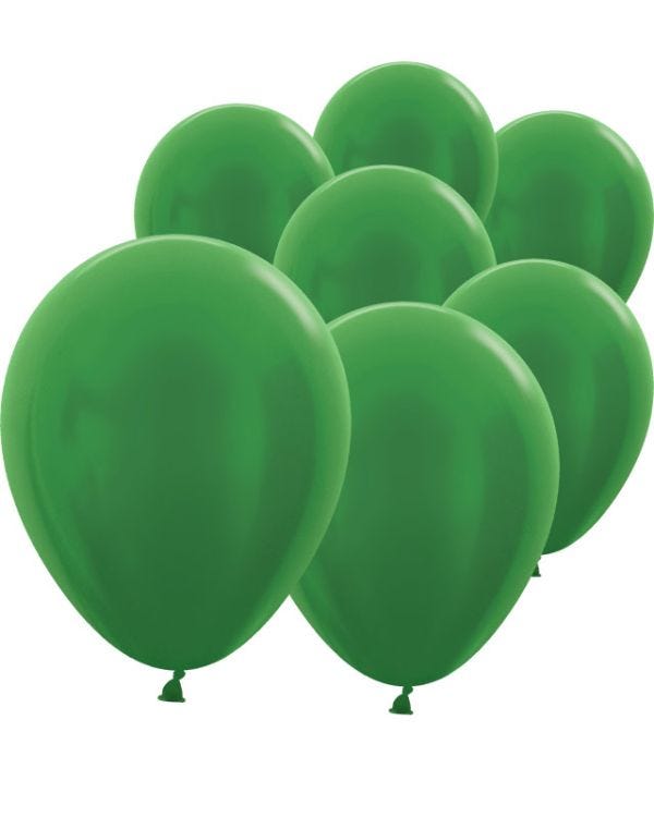 Green Metallic Mini Balloons - 5&quot; Latex (100pk)