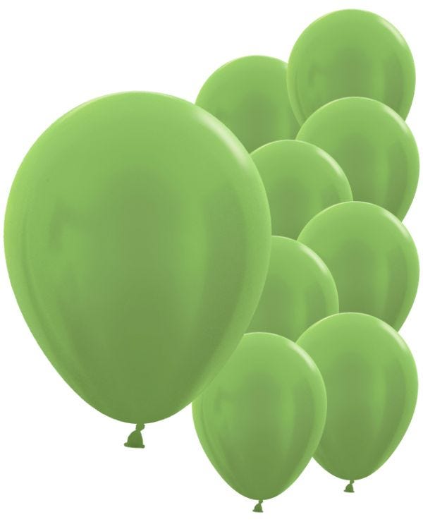 Lime Green Metallic Mini Balloons - 5&quot; Latex Balloons (100pk)