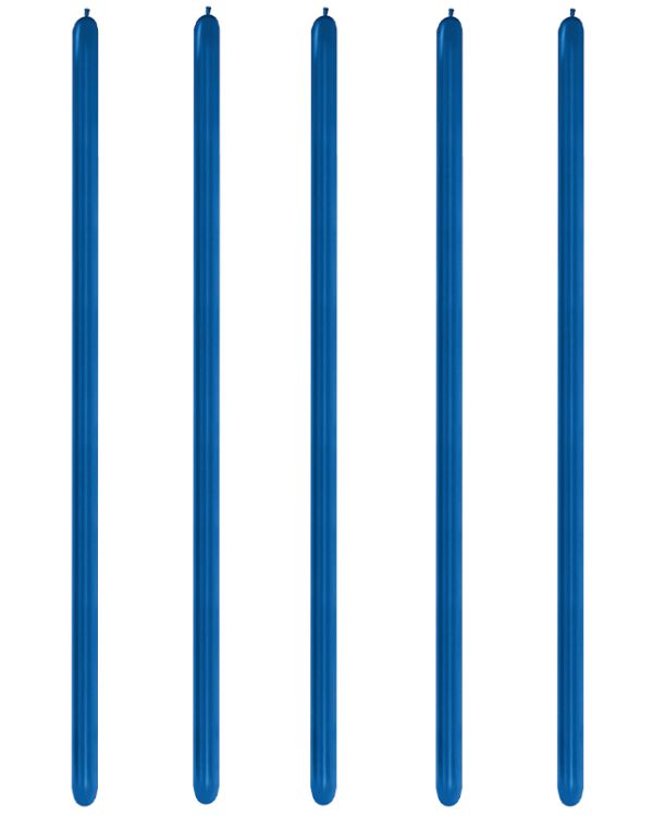 Blue Metallic Modelling Balloons - 260 Latex (100pk)