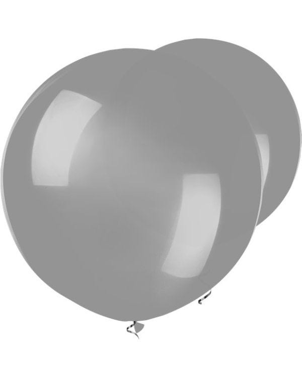 Silver Large Balloons - 36&quot; Latex (10pk)