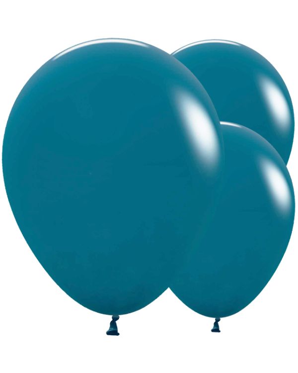 Deep Teal Balloons - 18&quot; Latex (25pk)