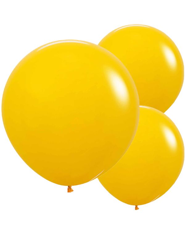 Honey Yellow Balloons - 24&quot; Latex (3pk)