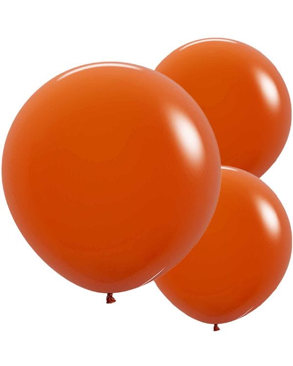 Sunset Orange Balloons - 24&quot; Latex (3pk)