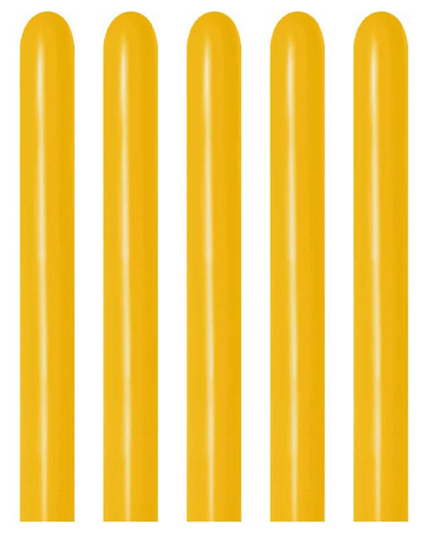 Honey Yellow Modelling Balloons - 260 Latex (100pk)