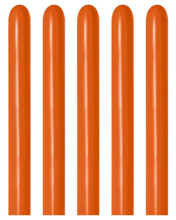 Sunset Orange Modelling Balloons - 260 Latex (100pk)