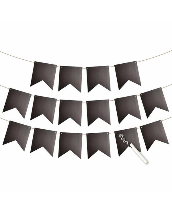 Personalisable Chalk Board Pennant Banner - 3.2m