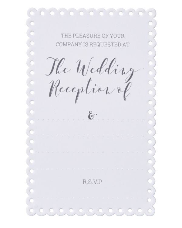 Beautiful Botanics Wedding Reception Invites