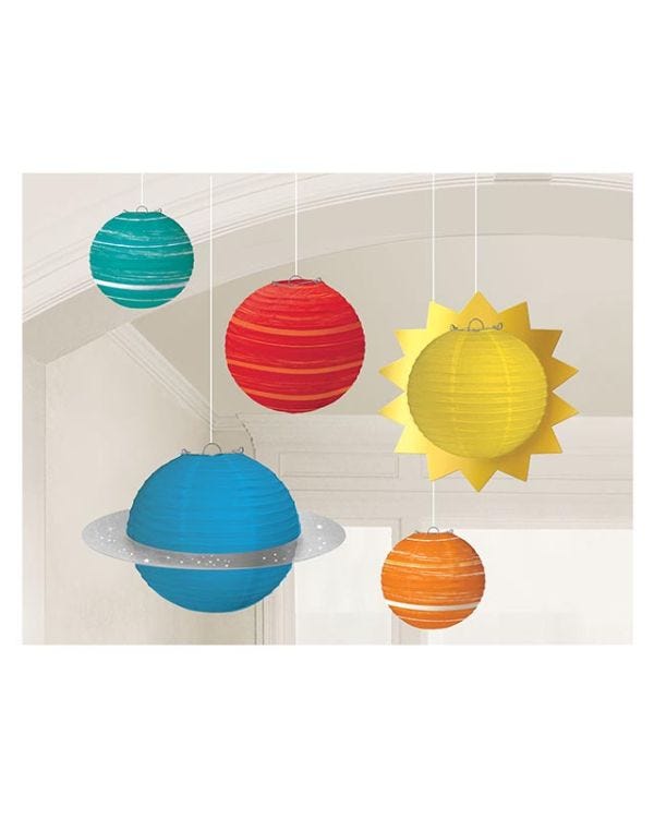 Blast Off Paper Lanterns (5pk)