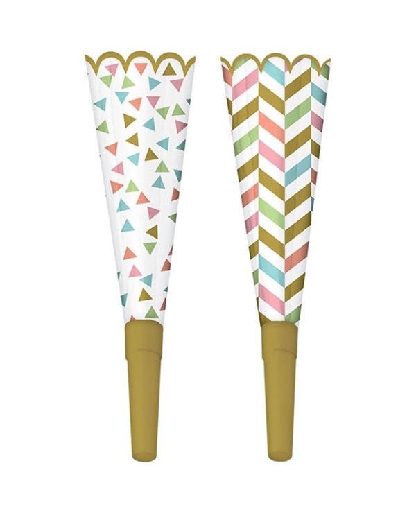 Confetti Fun Party Horns (8pk)