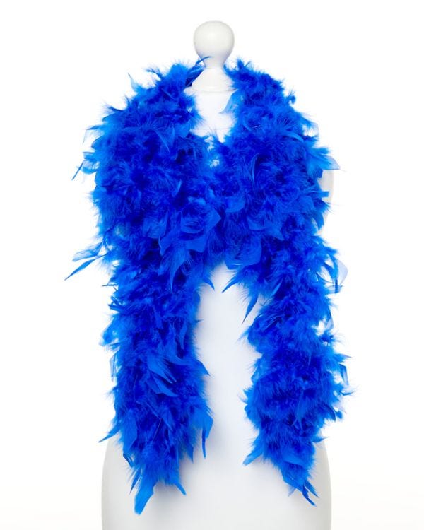 Blue Feather Boa -180cm