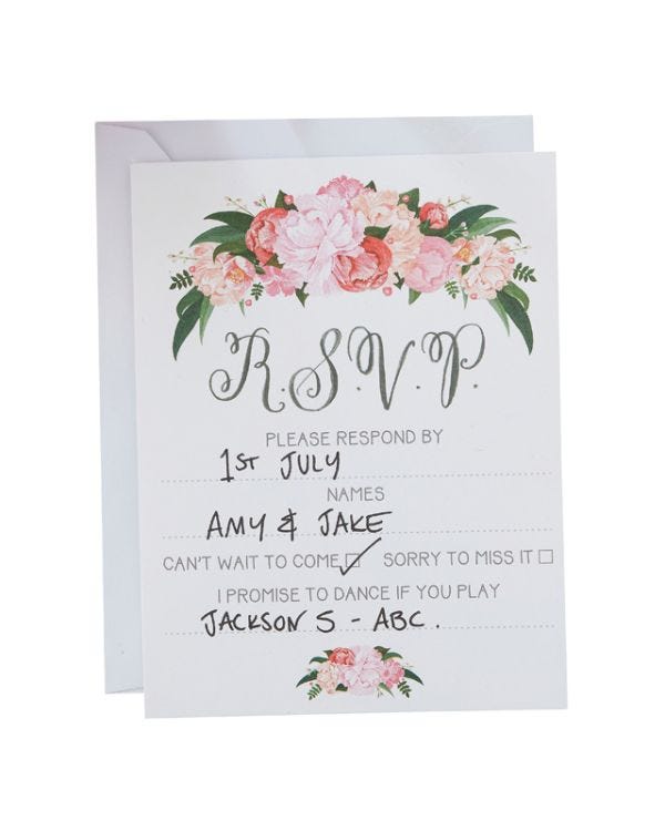 Boho Wedding RSVP Cards