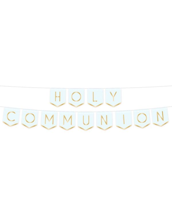 Blue Botanical &#039;Holy Communion&#039; Paper Banner - 2.5m