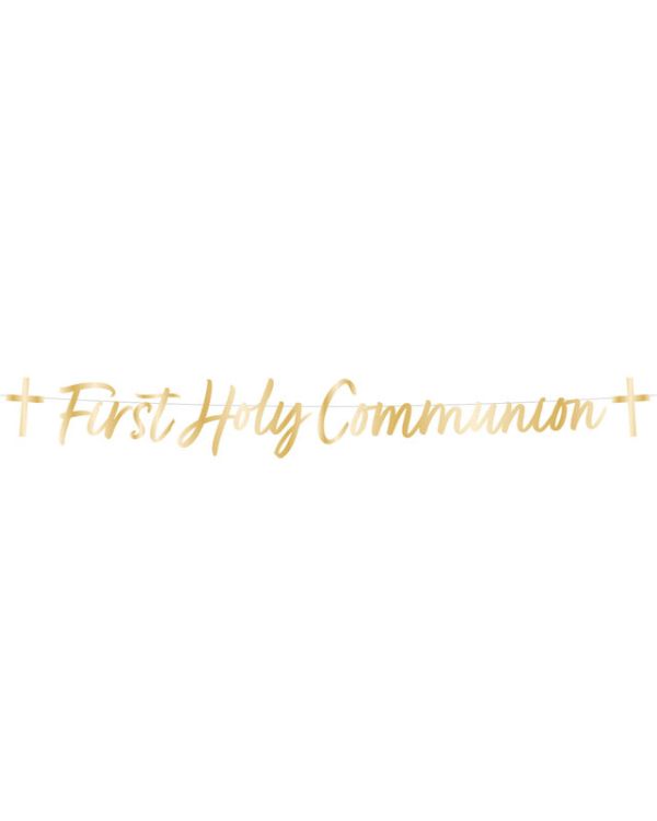 Botanical Celebration &#039;First Holy Communion&#039; Paper Banner - 1.6m