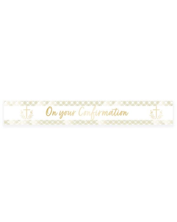Botanical Celebration &#039;On your Confirmation&#039; Foil Banner - 2.7m