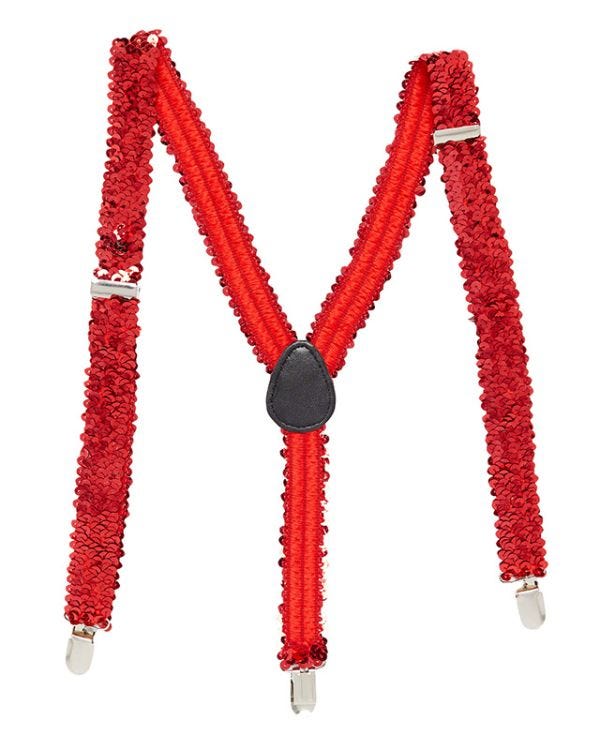 Red Sequin Braces
