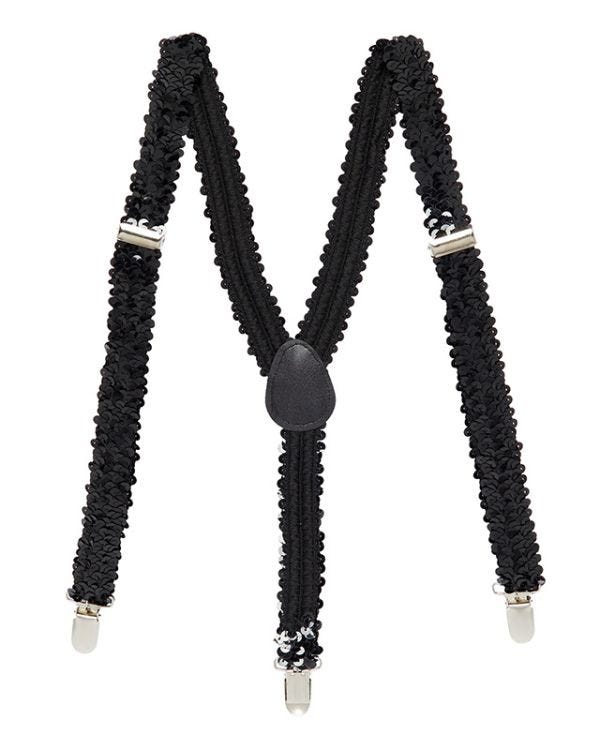 Black Sequin Braces