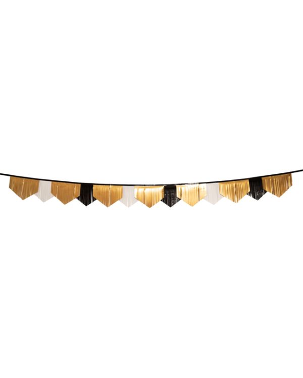 Fringe Gold, Black &amp; White Bunting