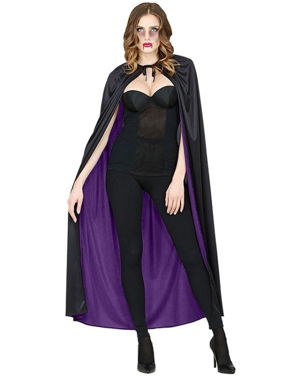 Black/Purple Reversible Cape