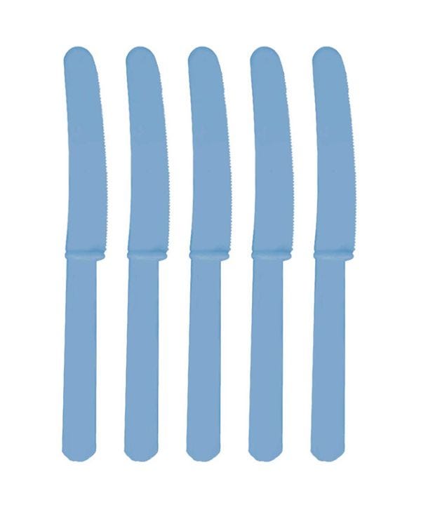 Turquoise Plastic Knives (12pk)