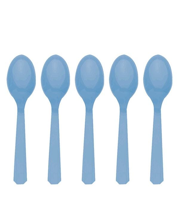 Turquoise Plastic Spoons (12pk)