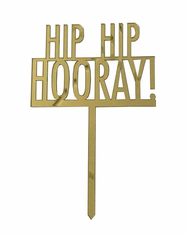 Hooray Cake Topper