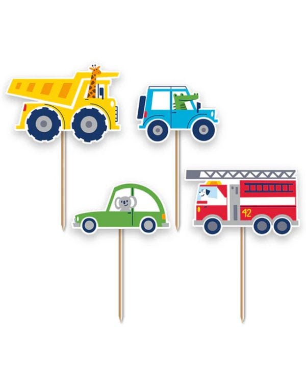 Transport Cupcake Toppers (12pk)