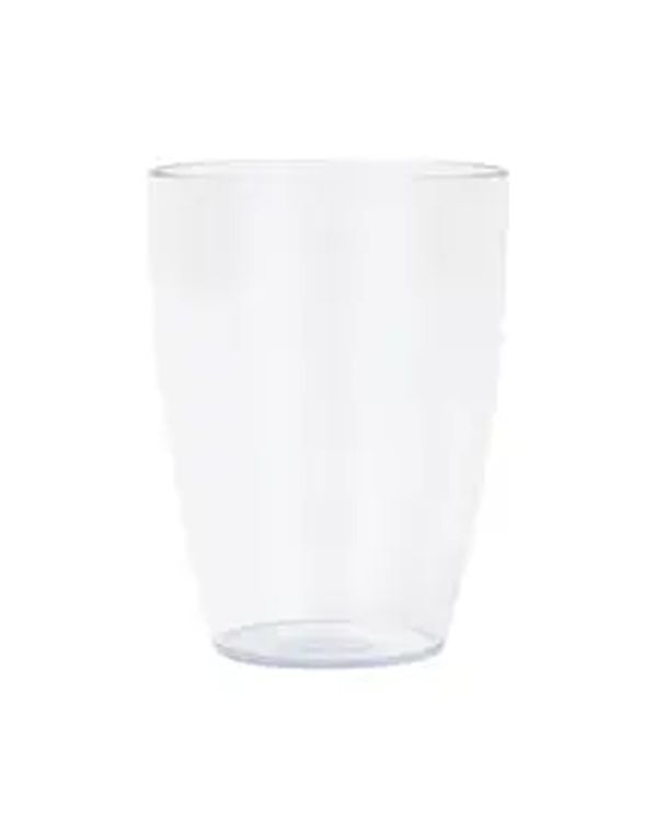 Clear Semi-Transparent Reusable Plastic Tumblers (2pk)