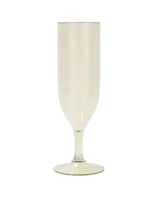 Gold Reuseable Plastic Champagne Flutes (2pk)