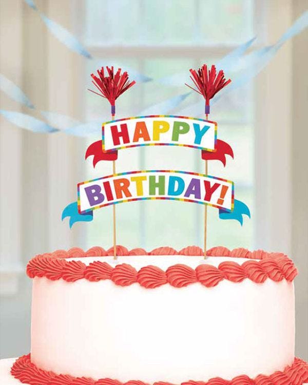 Rainbow Cake Pick Bunting
