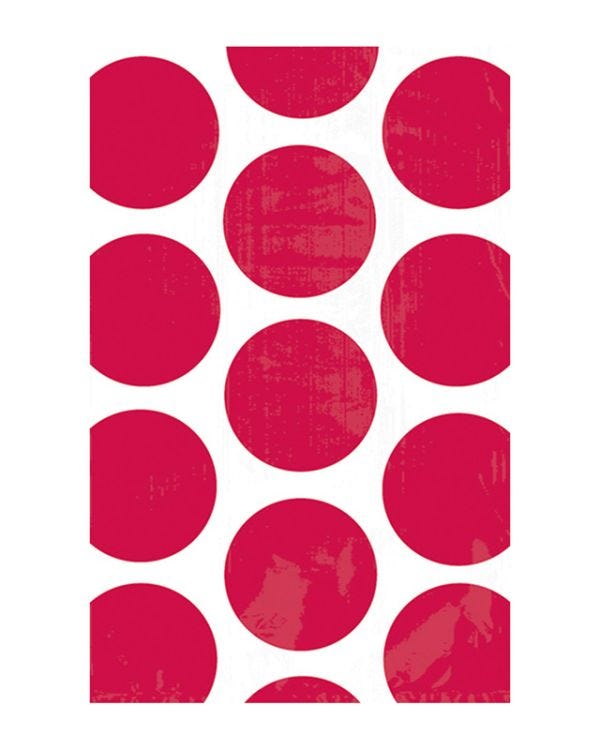 Apple Red Polka Dot Paper Sweet Bags - 17cm