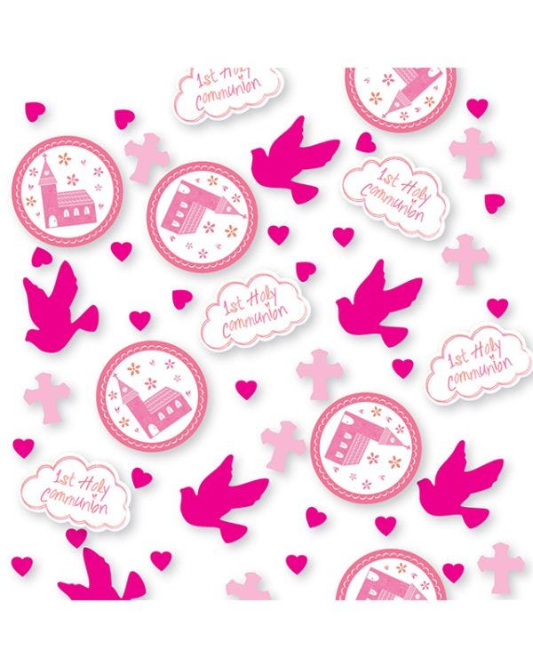 First Holy Communion Pink Confetti - 14g