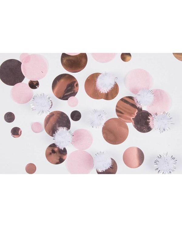 Rose Gold Foil Fuzzy Ball Confetti (25g)